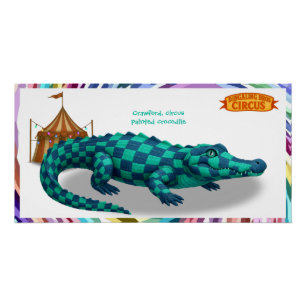 Crawford, painted circus crocodileq poster