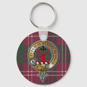 Crawford Tartan & Badge Keychain
