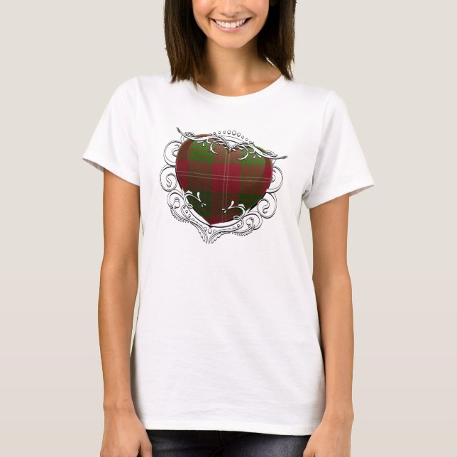 Crawford Tartan Heart T-Shirt (Front)