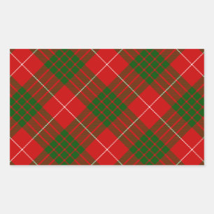Crawford tartan red green plaid sticker