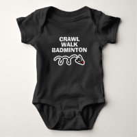CRAWL WALK BADMINTON cute bodysuit for new baby