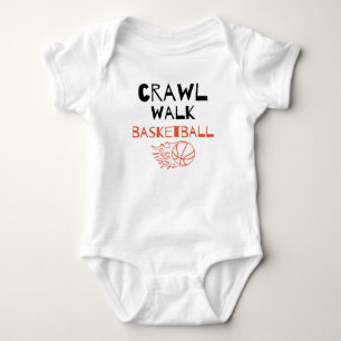 Crawl Walk Basketball Cute Basketball Buddy Baby Bodysuit