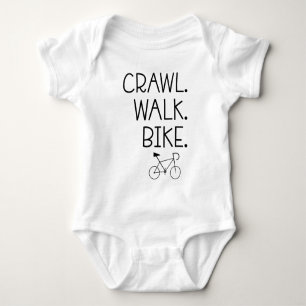 Crawl Walk Bike - Cute Bike Rider - Baking Baby Bodysuit