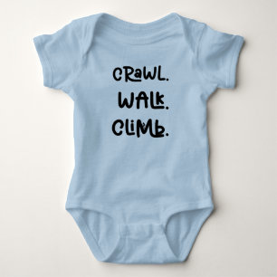 Crawl Walk Climb, Mountaineering, mountain climber Baby Bodysuit