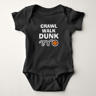 Crawl Walk Dunk cute basketball sports baby Bodysuit