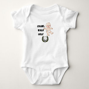 crawl walk golf golfer golfing baby bodysuit