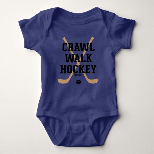 Crawl Walk Hockey Sticks Cute Baby Infant Bodysuit