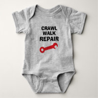 Crawl Walk Repair cute bodysuit for baby boy