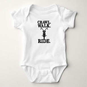 Crawl. Walk. Ride. Motorcycle Baby Bodysuit