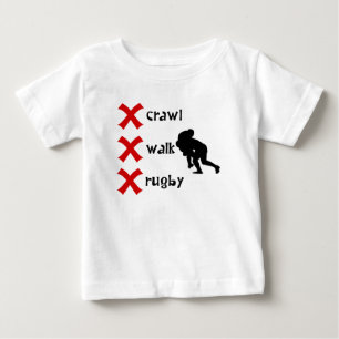 Crawl Walk Rugby Baby T-Shirt