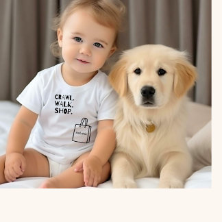 Crawl Walk Shop Personalized baby bodysuit