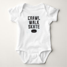 CRAWL WALK SKATE ice hockey baby bodysuit gift