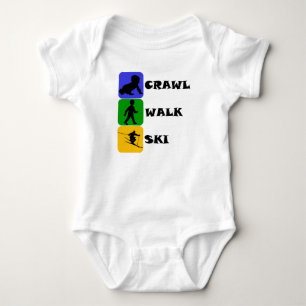 Crawl Walk Ski Baby Bodysuit