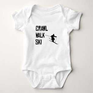 Crawl Walk Ski Baby Bodysuit