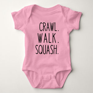 Crawl Walk Squash Sports Baby Bodysuit