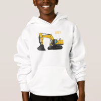 Crawler excavator cartoon illustration