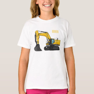 Crawler excavator cartoon illustration T-Shirt