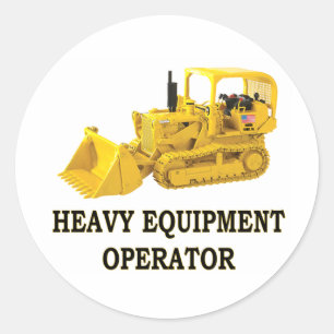 CRAWLER LOADER CLASSIC ROUND STICKER