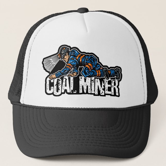 CRAWLING COAL MINER TRUCKER HAT (Front)