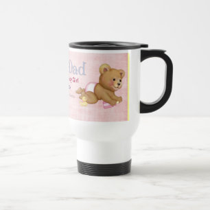 Crawling Teddy - New Dad of Girl - Customize Travel Mug