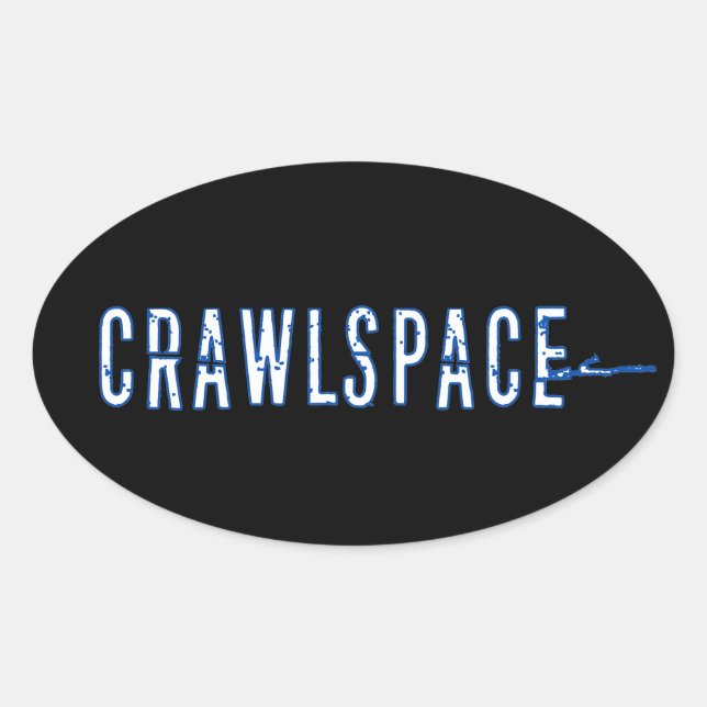Crawlspace Oval Sticker - Glossy (Front)
