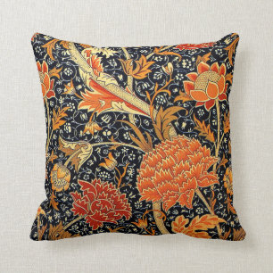 Cray, a William Morris vintage design Throw Pillow