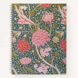 Cray - Art nouveau floral print by William Morris Notebook