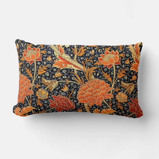 Cray by William Morris Lumbar Pillow (Front)