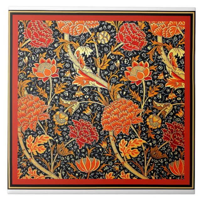 Cray, colourful vintage pattern (framed) tile (Front)