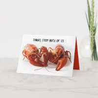 Crayfish Couple's Thank You Hospitality Card