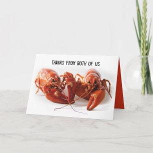 Crayfish Couple's Thank You Hospitality Card