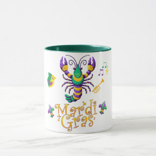 Crayfish Fleur de lis Mardi Gras Mug