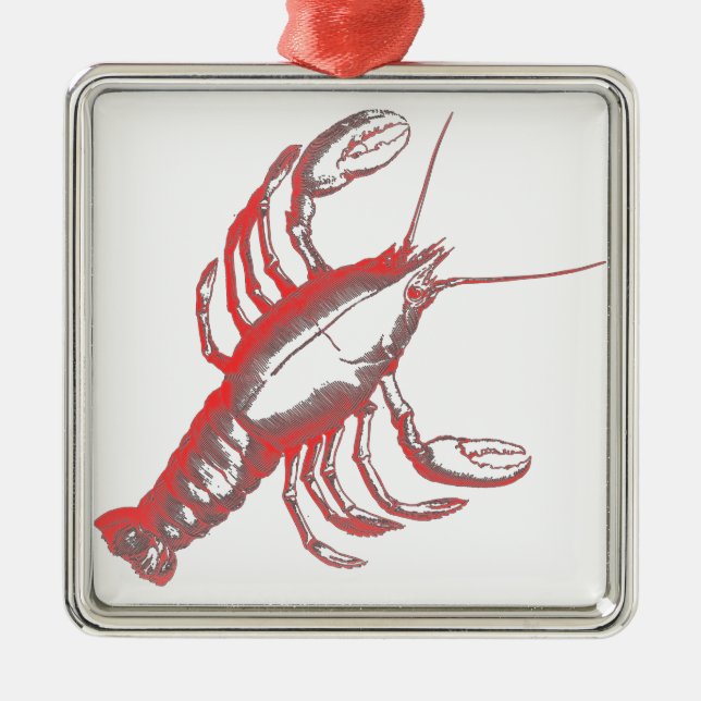Crayfish Metal Ornament (Front)