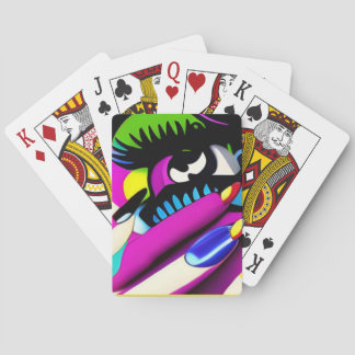craying for you pshycodelic playing cards