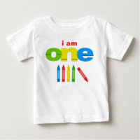 Crayon 1st Birthday T-shirt Toddler Baby Kid