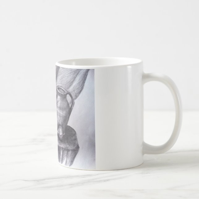 Crayon à vie fixe dessin classique Mug blanc (Droite)