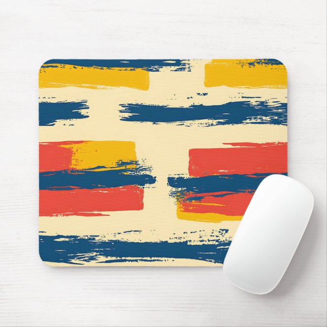 Crayon and Butterfly Flowers Mouse Pad (With Mouse)