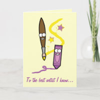 Crayon and Paintbrush Mother's Day