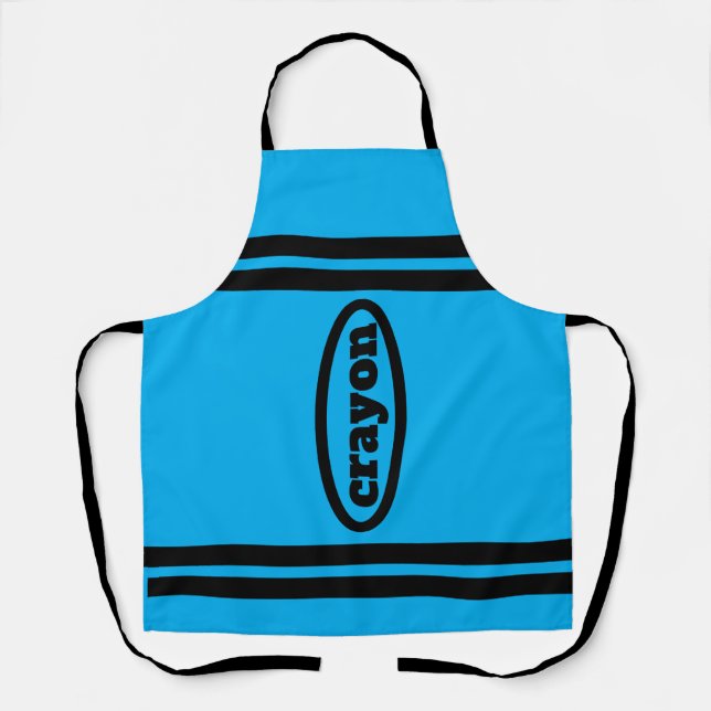 Crayon Apron Family & Group Costumes - Blue (Front)