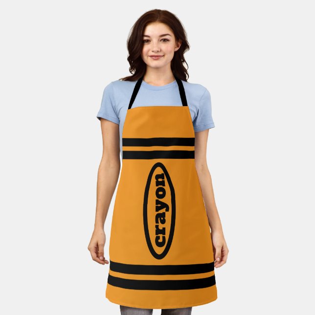 Crayon Apron Family & Group Costumes - Orange (Worn)