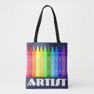 Crayon Artist Tote Bag