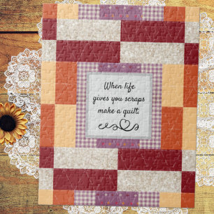 Crayon Box Patchwork Print Jigsaw Puzzle