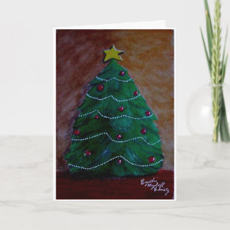 Crayon brillant mélangé arbre de Noël Carte