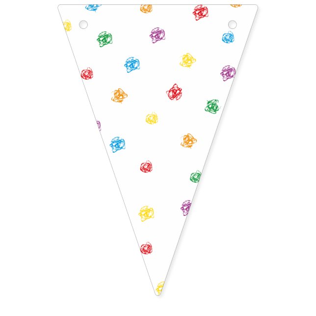 Crayon bunting flags (First Flag)