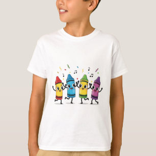 Crayon Characters Dancing T-Shirt