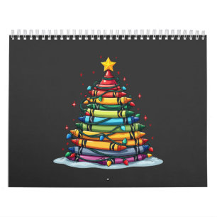 Crayon Christmas Tree Teacher Student Xmas Calendar