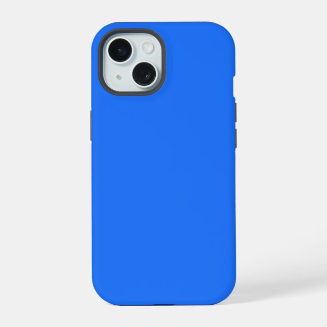 Crayon Colour Blue iPhone 15 Case (Back)