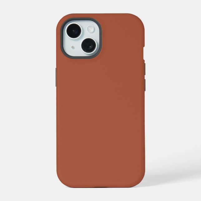 Crayon Colour Brown iPhone 15 Case (Back)