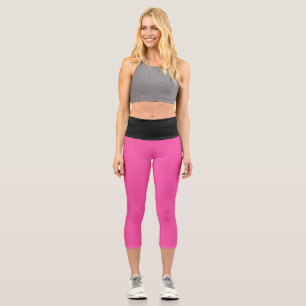 Crayon Colour Magenta Capri Fashion Legging 