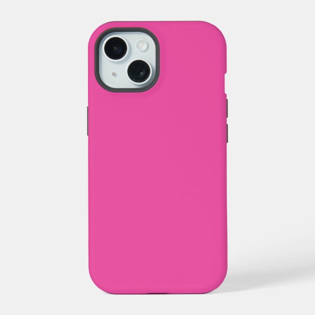 Crayon Colour Magenta iPhone 15 Case (Back)